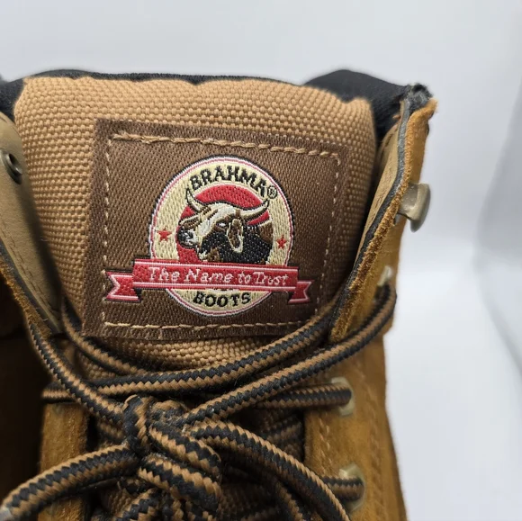 Brahma Bravo Brown Suede Keather Work Boots. Lace-Up Safety Ankle Boots. Mens10M - Picture 3 of 16